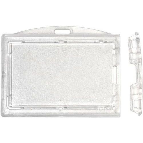 Porte-badge sécuritaire pour 2 cartes -Horizontal/Vertical- Lot de 100 Porte-badge sécuritaire pour 2 cartes -Horizontal/Vertical- Lot de 100