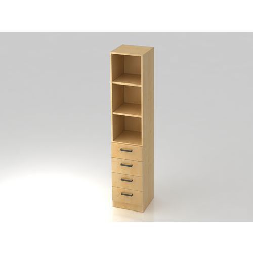 Wandkast met 4 laden - Metaal handgreep - 5 niveaus - Hammerbacher