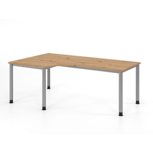 Bureau 90° Hoek Met 4 Ronde Poten - 200 X 120 Cm - Hammerbacher