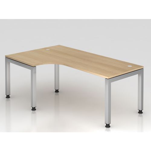 Bureau Hoek 90° Met Vierkante U-poot - 200x120 Cm - Hammerbacher