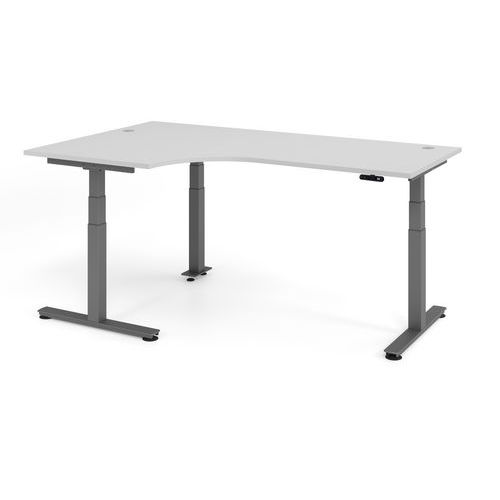 Zit- En Stabureau Elektrisch 200x120cm Hoek 90° XDSM82 - Hammerbacher
