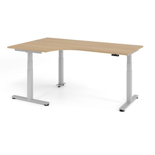Mcbuero.de Sitz-Steh-Winkeltisch Elektrisch 200x120 -128, 5cm 90 Grad E