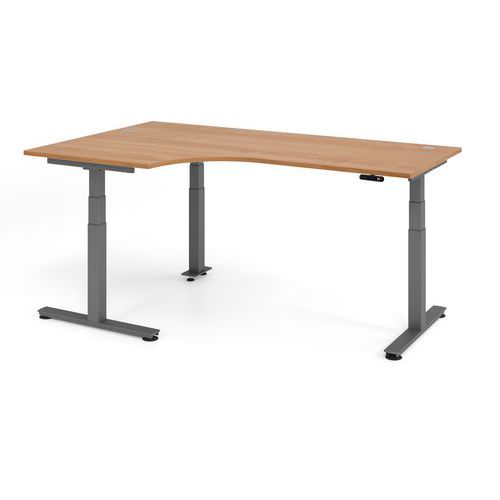 Zit- En Stabureau Elektrisch 200x120cm Hoek 90° XDSM82 - Hammerbacher