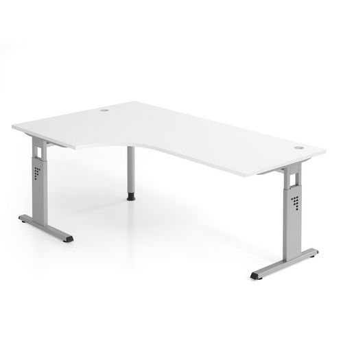 Bureau 90° Hoek Met C-voet - 200x120 Cm Serie O - Hammerbacher