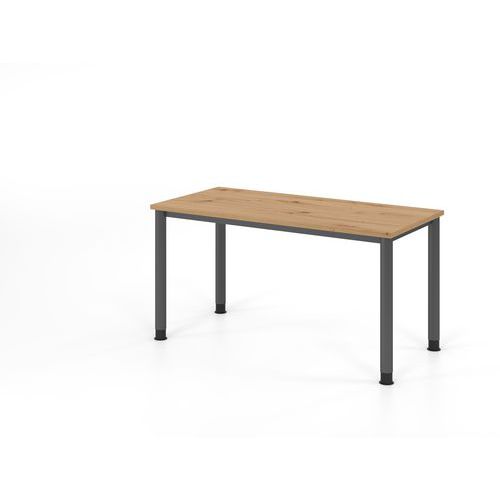 Bureau recht met 4 ronde poten - 140x67 cm - Hammerbacher Bureau recht met 4 ronde poten - 140x67 cm - Hammerbacher