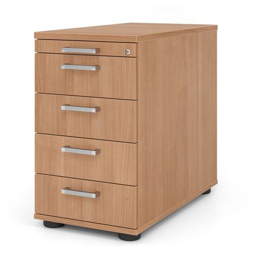 Ladeblok Op Poten 4 Laden Verchroomd Handgreep - D 80cm - Hammerbacher