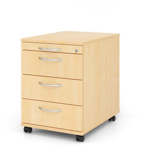 Ladeblok verrijdbaar met 3 laden gebogen handvat D 58cm - Hammerbacher Ladeblok verrijdbaar met 3 laden gebogen handvat D 58cm - Hammerbacher