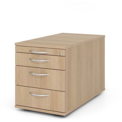 Ladeblok Verrijdbaar Met 3 Laden Gebogen Handvat D 80cm - Hammerbacher