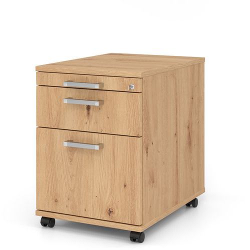 Ladeblok Verrijdbaar Met 2 Laden Verchroomd Handvat D58cm Hammerbacher