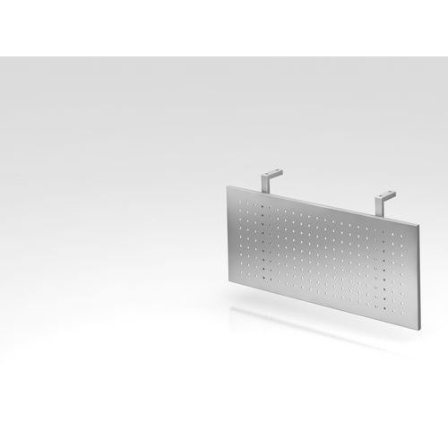 Privacyscherm geperforeerd onder bureau zilver - Hammerbacher