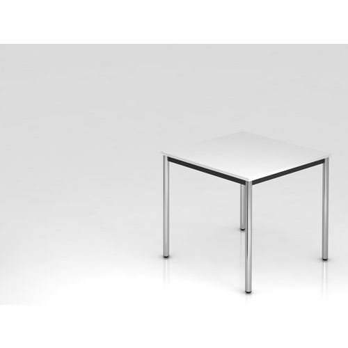 Conferentietafel Met Ronde Poten - 80x80 Cm - Hammerbacher