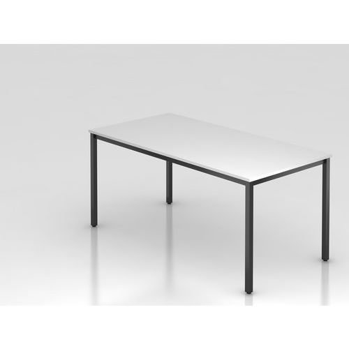Conferentietafel Vierkant Zwart Poten - 160x80 Cm - Hammerbacher