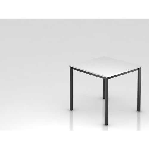 Conferentietafel Vierkant Zwart Poten - 80x80 Cm - Hammerbacher