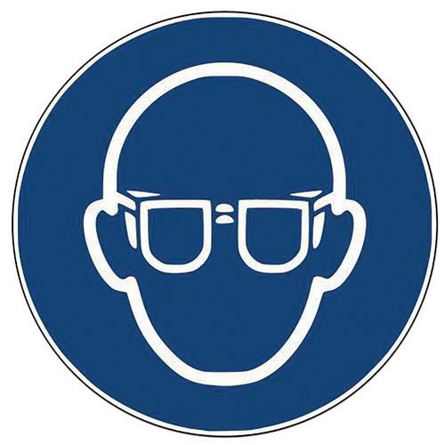 Veiligheidsbril verplicht sticker Veiligheidsbril verplicht sticker