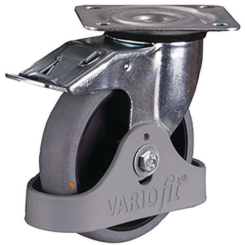 Geremd zwenkwiel ESD 125 x 32 mm Geremd zwenkwiel ESD 125 x 32 mm