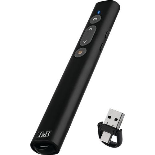 Presenter laserpointer draadloos USB-A en USB-C - T'nB Presenter laserpointer draadloos USB-A en USB-C - T'nB