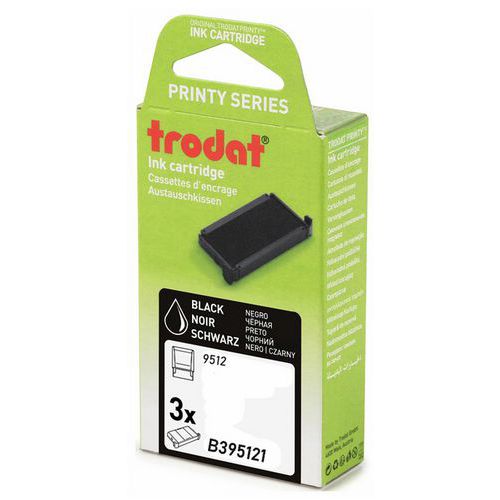 Kartonnen verpakking met 3 inktcassettes 6/9512 - Trodat Kartonnen verpakking met 3 inktcassettes 6/9512 - Trodat