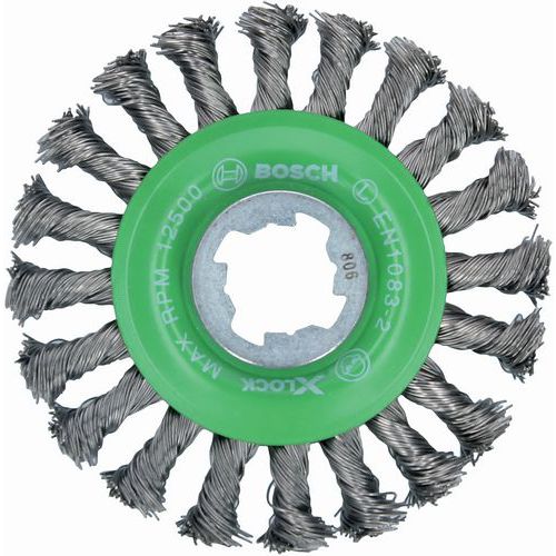 Borstel getordeerde draad van rvs - XLOCK Borstel getordeerde draad van rvs - XLOCK