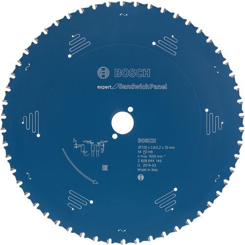 Cirkelzaagblad Expert voor inval- en handzagen, Asgat Ø: 30 mm, Ø: 23 cm, Aantal tanden: 48, Materiaal: Staal