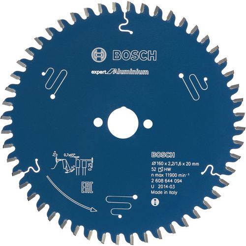 Cirkelzaagblad Expert voor inval- en handzagen, Asgat Ø: 20 mm, Ø: 19 cm, Aantal tanden: 56, Materiaal: Staal
