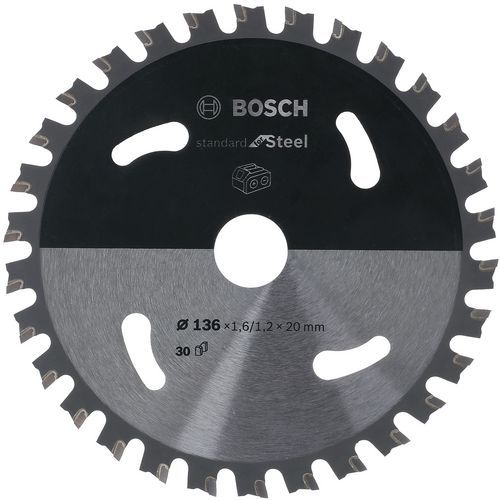 Cirkelzaagblad voor accu-ijzerzagen, Asgat Ø: 20 mm, Ø: 15 cm, Aantal tanden: 32, Materiaal: Staal