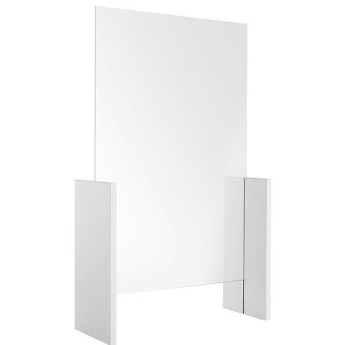 Cloison de protection en verre trempé modulable Cloison de protection en verre trempé modulable