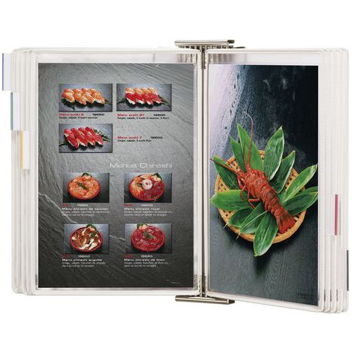 Djois made by Tarifold 414502- Présentoir Support Kit mural Antimicrobien Sterifold, 10