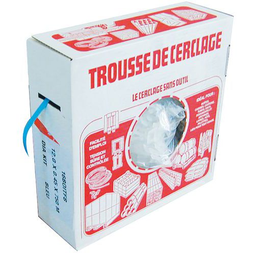 Trousse de cerclage feuillard polypropylène 12mm Trousse de cerclage feuillard polypropylène 12mm