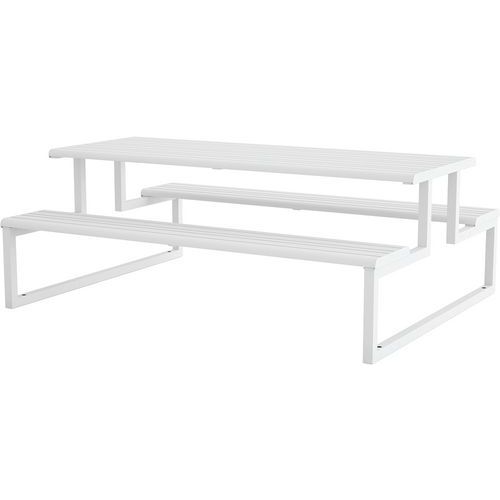 Picknicktafel H24 van gegalvaniseerd staal Picknicktafel H24 van gegalvaniseerd staal