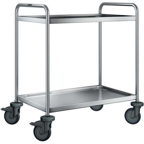 Servicetrolley SW 8 x 5-2 met wielen van kunststof_blank Servicetrolley SW 8 x 5-2 met wielen van kunststof_blank