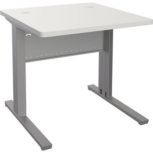 Adema+ bureau 80x80 cm gemelam. blad wit/zilverkl.onderstel Adema+ bureau 80x80 cm gemelam. blad wit/zilverkl.onderstel