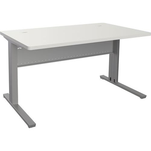Adema+ bureau 80x80 cm gemelam. blad wit/zilverkl.onderstel Adema+ bureau 80x80 cm gemelam. blad wit/zilverkl.onderstel