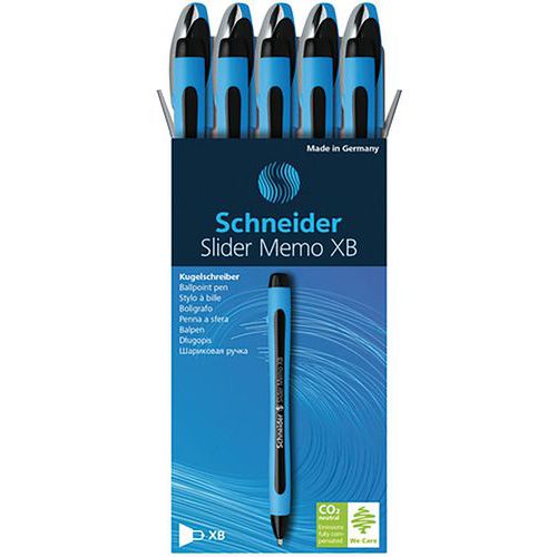 Stylo bille - Memo XB - bleu/noir - 10 pcs - Schneider Stylo bille - Memo XB - bleu/noir - 10 pcs - Schneider