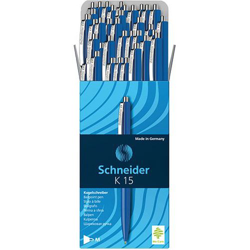 Balpen - K15 - Blauw - 50 Stuks - Schneider