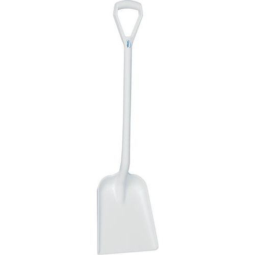 Schop met korte rechte steel, Type huishoudelijk accessoire: Schop, Kleur: Wit, Materiaal: Polypropyleen