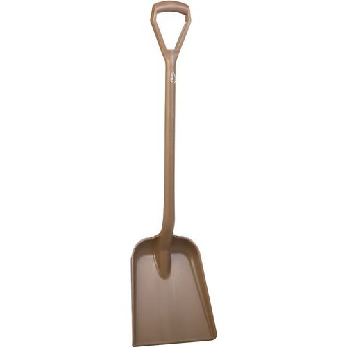 Schop met korte rechte steel, Type huishoudelijk accessoire: Schop, Kleur: Bruin, Materiaal: Polypropyleen