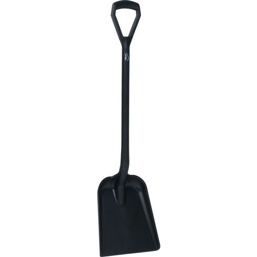 Schop met korte rechte steel, Type huishoudelijk accessoire: Schop, Kleur: Zwart, Materiaal: Polypropyleen