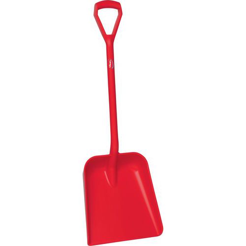 Schop met korte rechte steel, Type huishoudelijk accessoire: Schop, Kleur: Rood, Materiaal: Polypropyleen