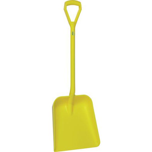 Schop met korte rechte steel, Type huishoudelijk accessoire: Schop, Kleur: Geel, Materiaal: Polypropyleen