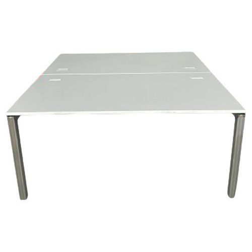 Bureau wit 160 x 160 x 73 cm - refurbished