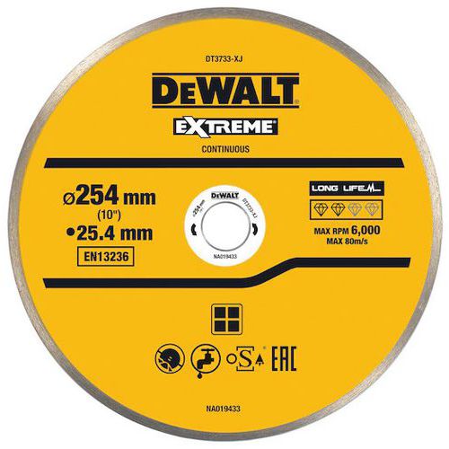 Diamantblad, met gesloten rand, voor keramiek - Dewalt