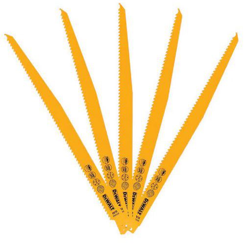 Reciprozaagblad BiM voor het zagen van hout met spijker Set 5 - Dewalt Reciprozaagblad BiM voor het zagen van hout met spijker Set 5 - Dewalt