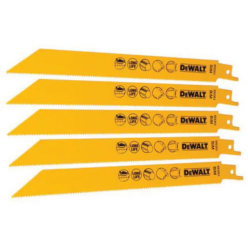 Reciprozaagblad BiM voor zagen van metaal - Set van 5 - Dewalt