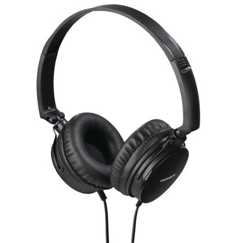 Hoofdtelefoon - opvouwbare met vlakke kabel HED2207BK - Thomson Hoofdtelefoon - opvouwbare met vlakke kabel HED2207BK - Thomson
