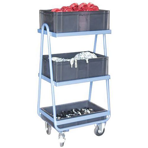 Servante plateaux fixes avec 3 bacs 600 x 400 mm - FIMM Servante plateaux fixes avec 3 bacs 600 x 400 mm - FIMM
