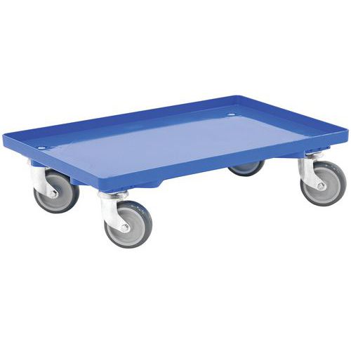 Plateau roulant plein - Bleu - 600x400mm - Force 250 kg - Kruizinga Plateau roulant plein - Bleu - 600x400mm - Force 250 kg - Kruizinga