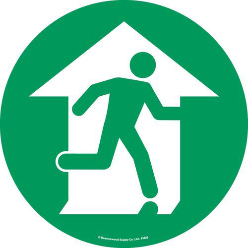 Sticker voor vloer - nooduitgang Sticker voor vloer - nooduitgang