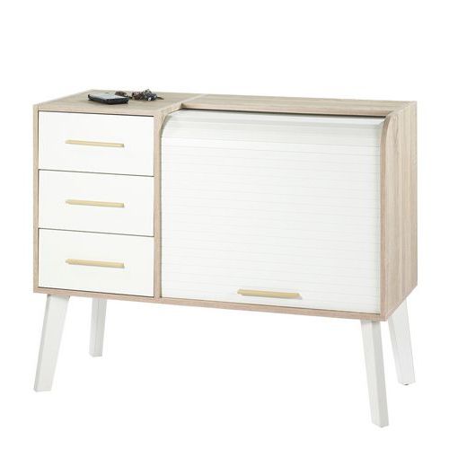 Opbergconsole Arès B110xD44xH88 eiken/wit Opbergconsole Arès B110xD44xH88 eiken/wit