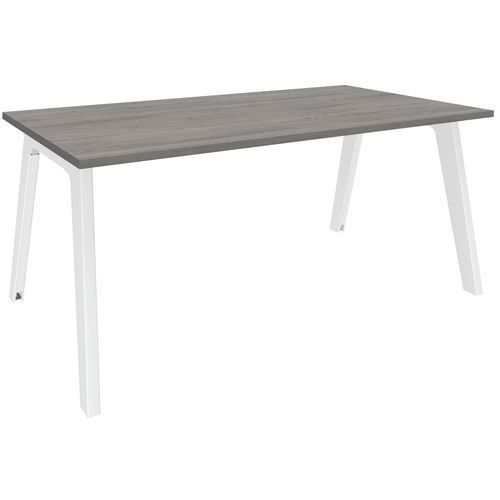 Bureau simple face chêne gris/blanc Steely Bureau simple face chêne gris/blanc Steely
