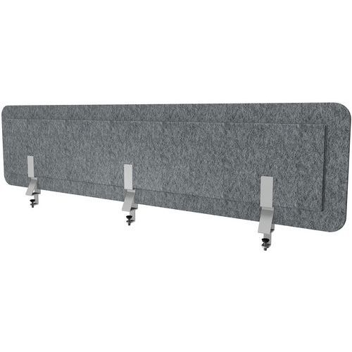 Ecran acoustique gris chiné + pinces bureau seul